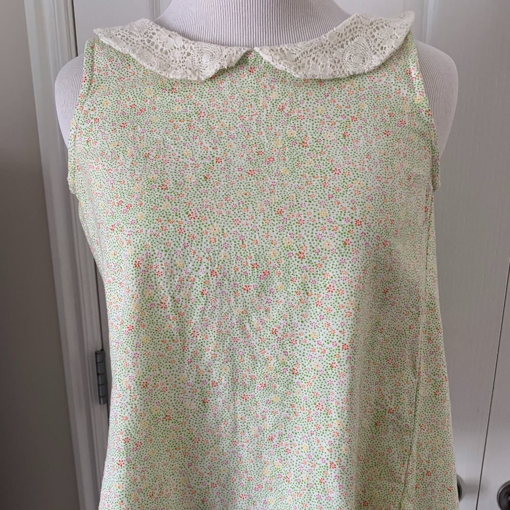 Nordstrom Kids Peter Pan Floral Buttonback Blouse